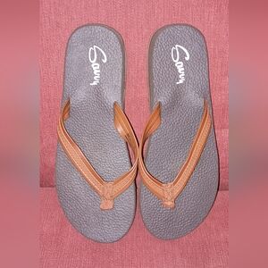 Savvy men's Brown Vega flip Flops Size 11